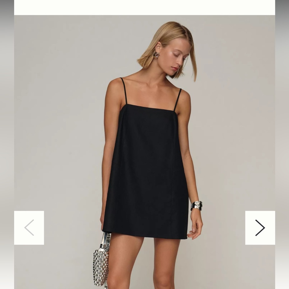 Anthropologie Mare Mare Square-Neck Linen A-Line Mini Dress